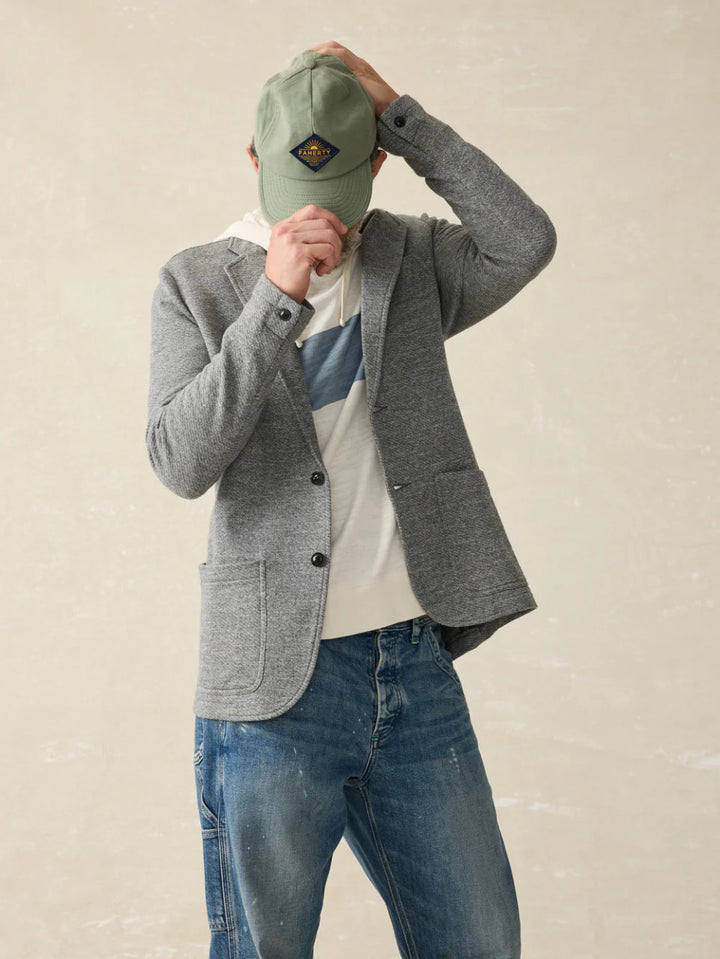 Faherty Inlet Knit Blazer: Heather Grey