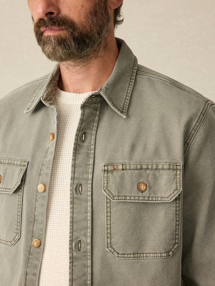 Faherty Sunwashed CPO: Aspen Olive