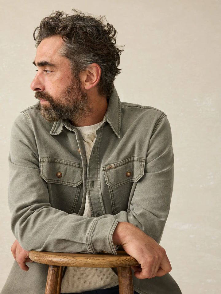 Faherty Sunwashed CPO: Aspen Olive