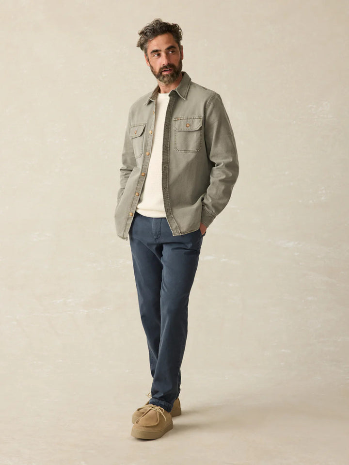 Faherty Sunwashed CPO: Aspen Olive