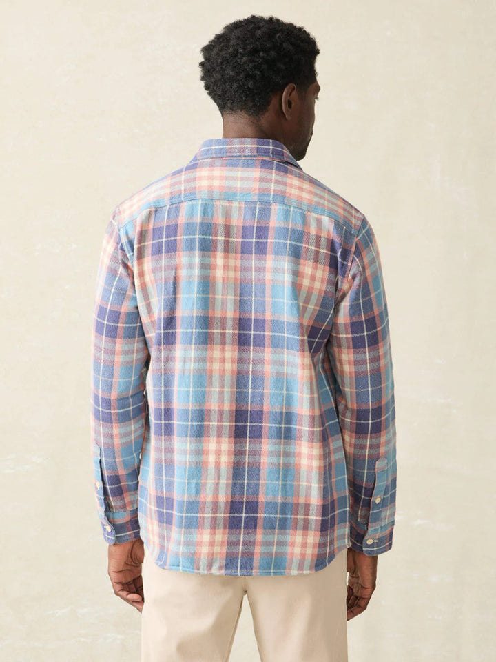 Faherty Surf Flannel: Bristol Blue Plaid