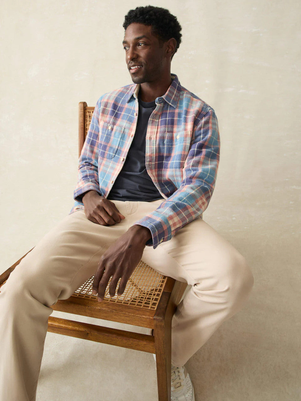 Craig Faherty Faherty Surf Flannel: Bristol Blue Plaid – Craig Reagin Clothiers