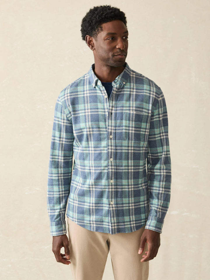 Faherty Coastline Knit Shirt: Holbrook Island Plaid