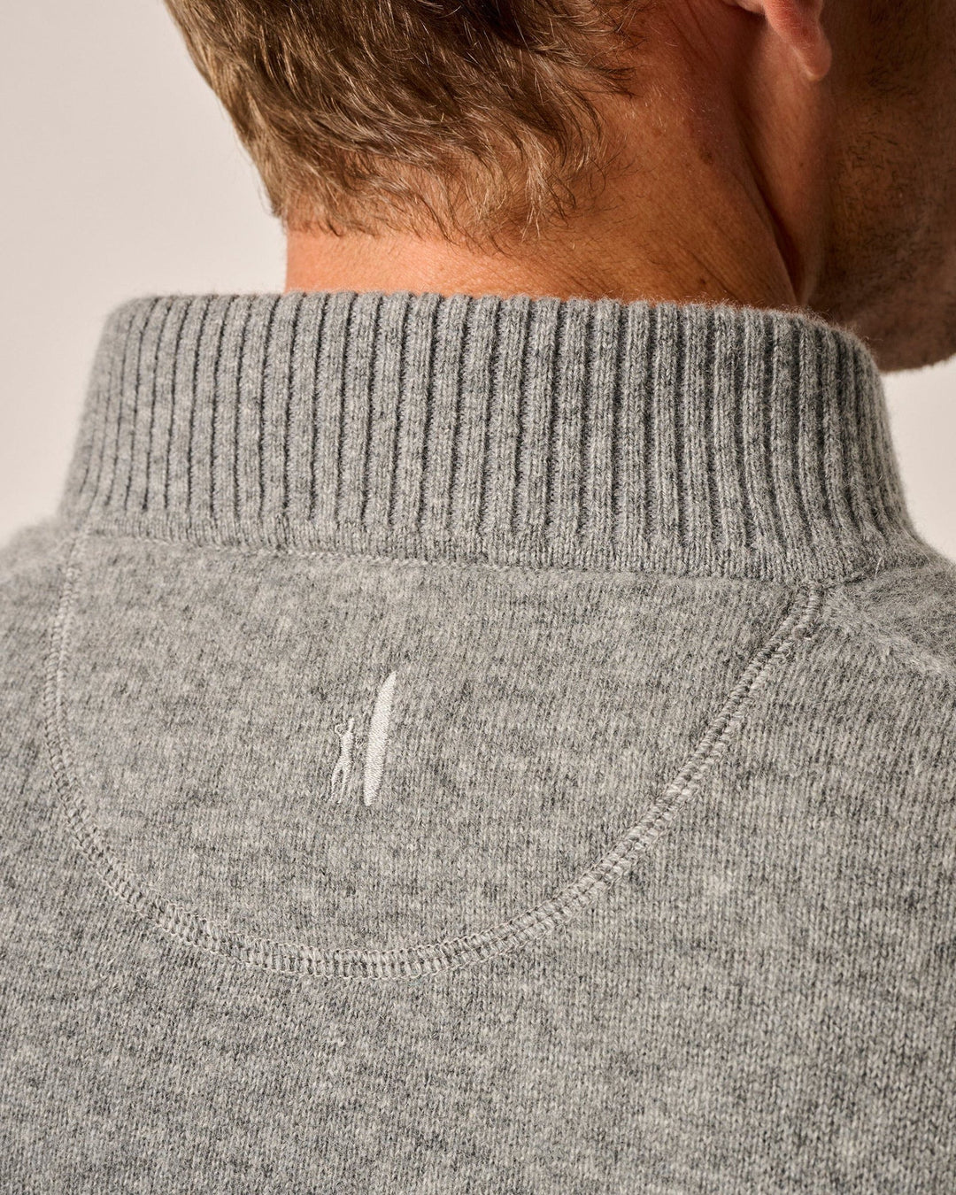 Johnnie-O Mayfair Cashmere Quarter Zip Sweater: Charcoal