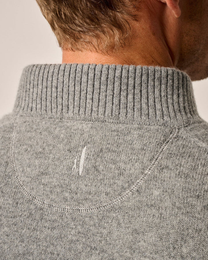 Johnnie-O Mayfair Cashmere Quarter Zip Sweater: Charcoal