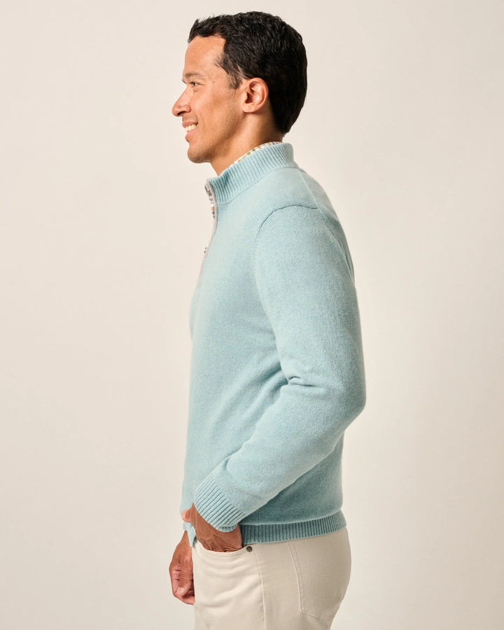 Johnnie-O Mayfair Cashmere Quarter Zip Sweater: Riviera