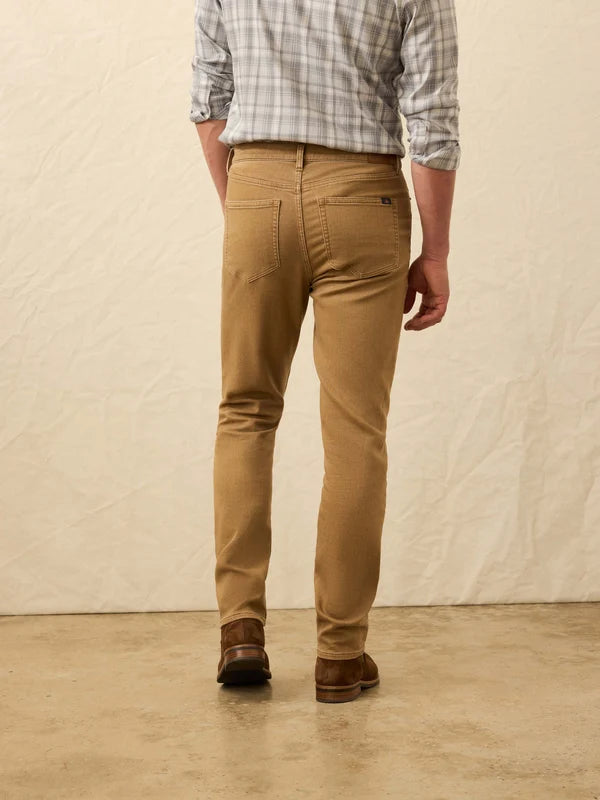 Faherty Stretch Terry 5-Pocket Pant: Elk Brown
