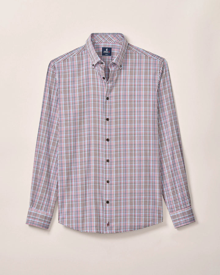 Johnnie-O Adelson Performance Button Down Shirt: Coffee