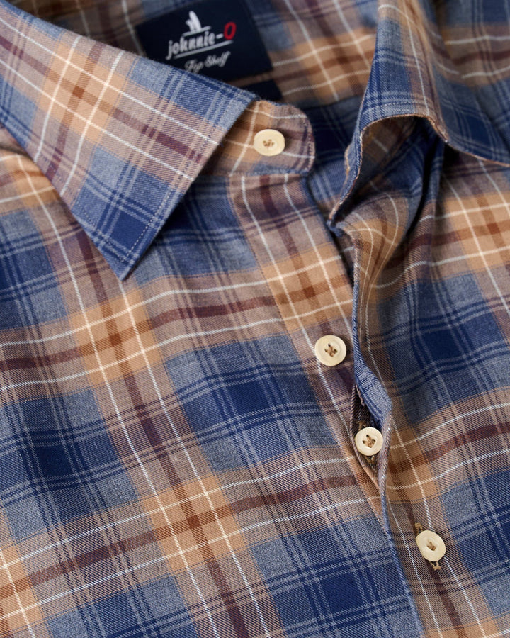 Johnnie-O Angelos Long Sleeve Sport Shirt: Hazelnut