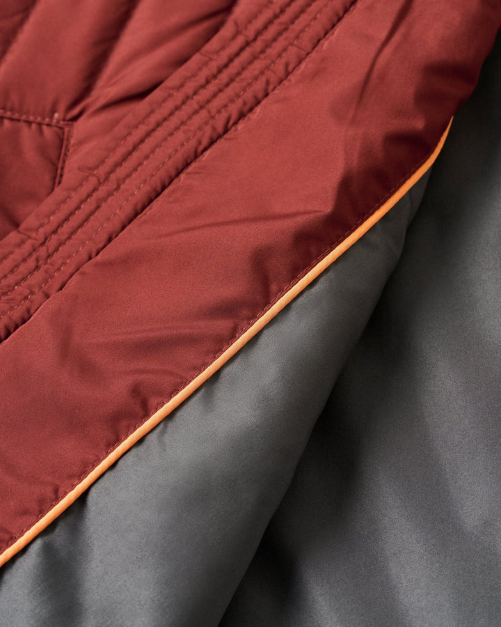 Johnnie-O Belfry Quilted Puffer Vest: Dark Maroon