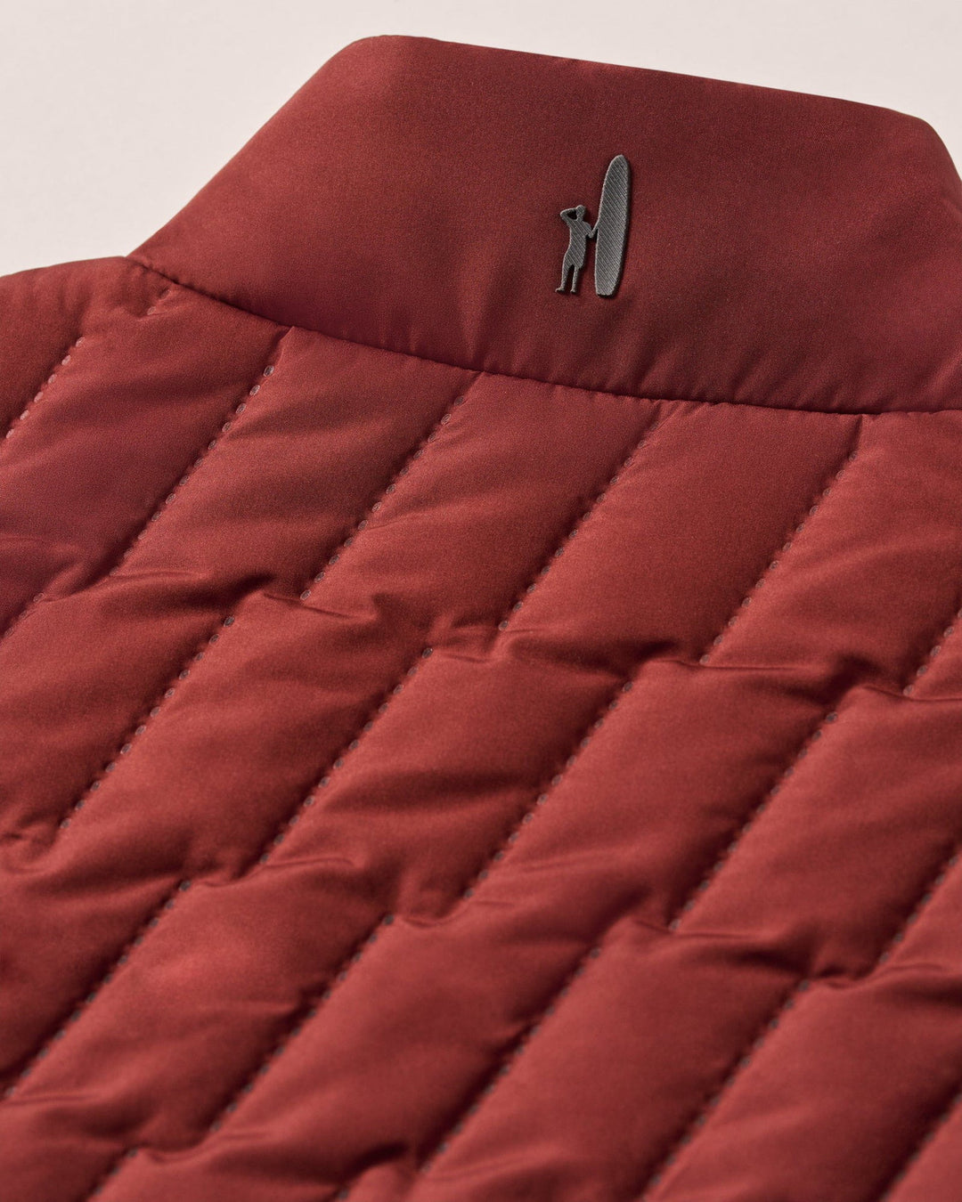 Johnnie-O Belfry Quilted Puffer Vest: Dark Maroon