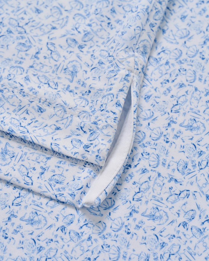 Johnnie-O Perfomance Jersey Polo Boggings: Palisades Blue
