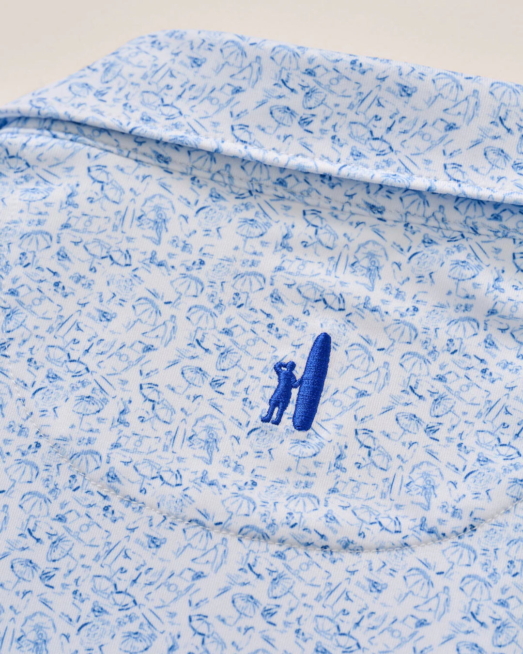 Johnnie-O Performance Boggins Polo: Palisades Blue