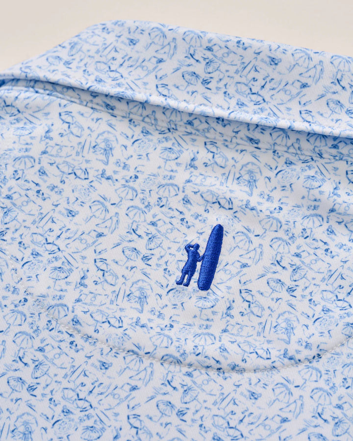 Johnnie-O Performance Boggins Polo: Palisades Blue