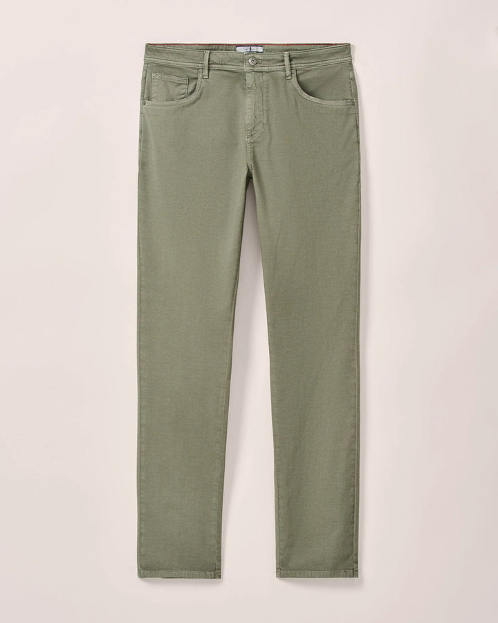 Johnnie-O Carmel Sateen 5-Pocket Pants: Agave Green