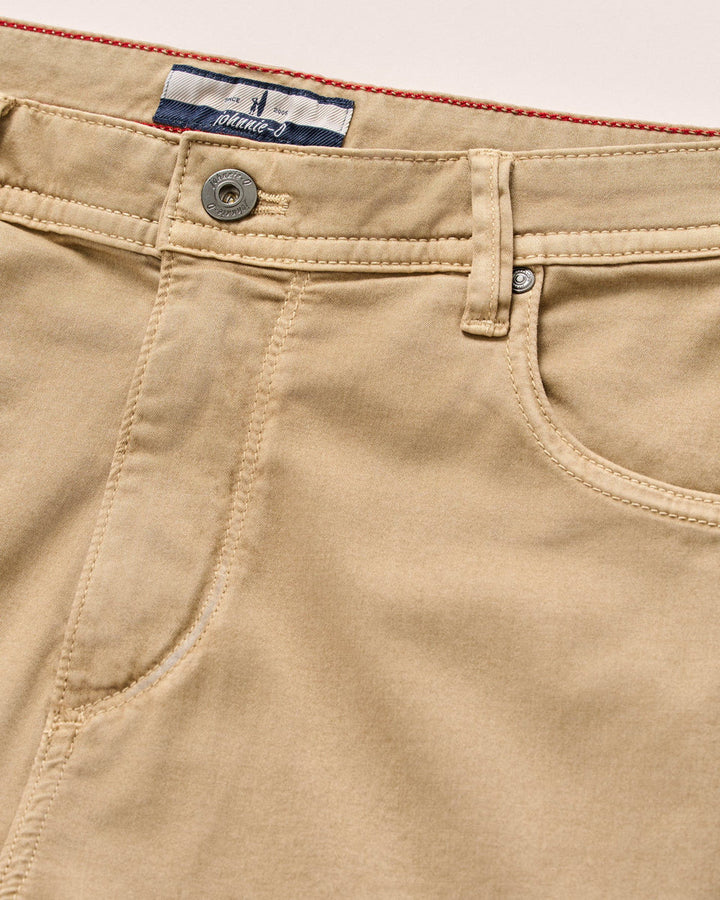 Johnnie-O Carmel Sateen 5-Pocket Pant: Khaki