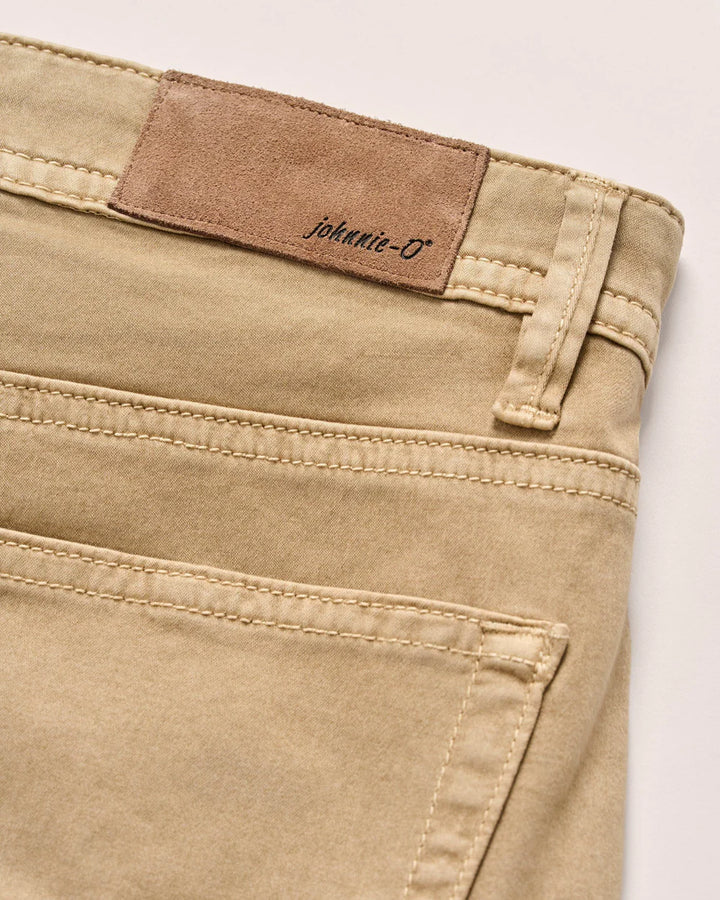 Johnnie-O Carmel Sateen 5-Pocket Pant: Khaki