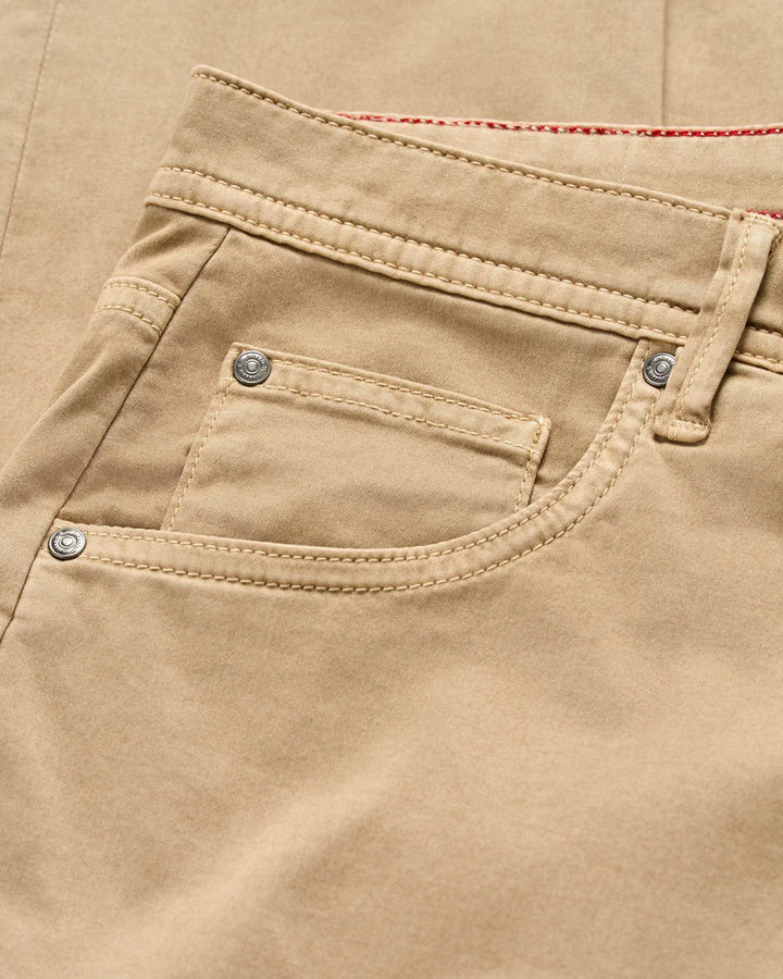 Johnnie-O Carmel Sateen 5-Pocket Pant: Khaki