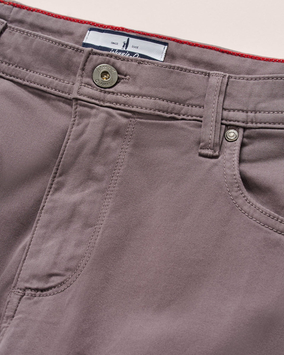 Johnnie-O Carmel Sateen 5-Pocket Pants: Pewter