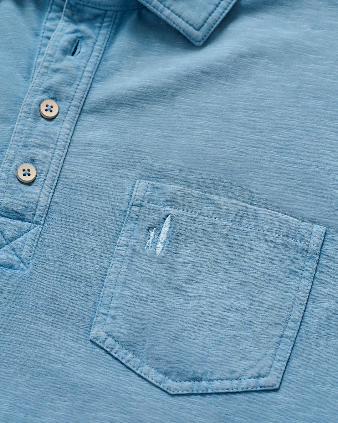Johnnie-O Long Sleeve Original 4-Button Coastal Wash Polo: Maliblu