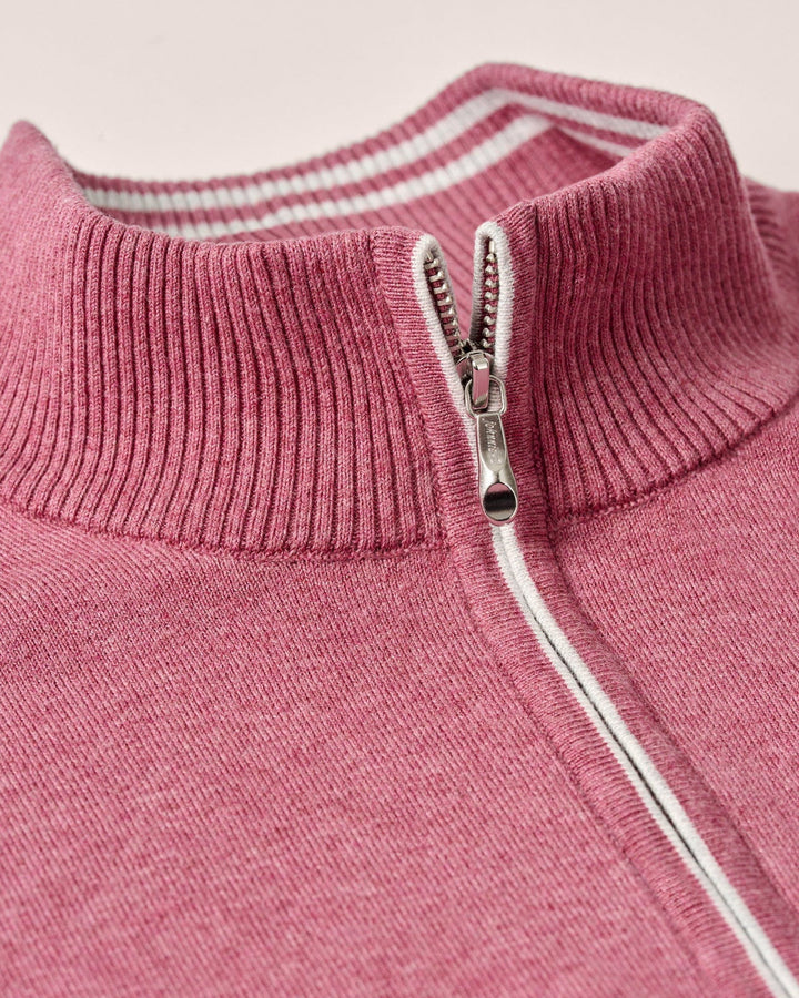 Johnnie-O Desmond 1/4 Zip Pullover: Berry