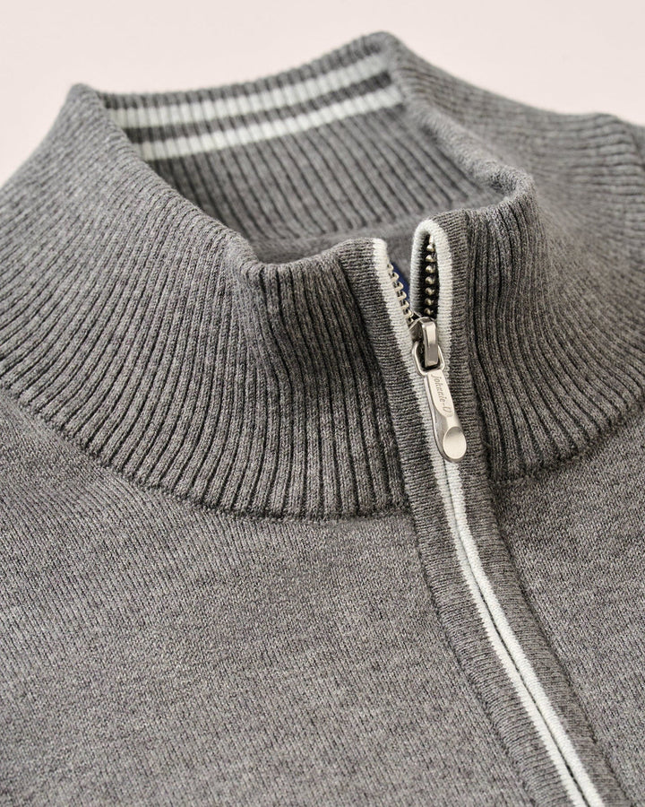 Johnnie-O Desmond 1/4 Zip Pullover: Charcoal