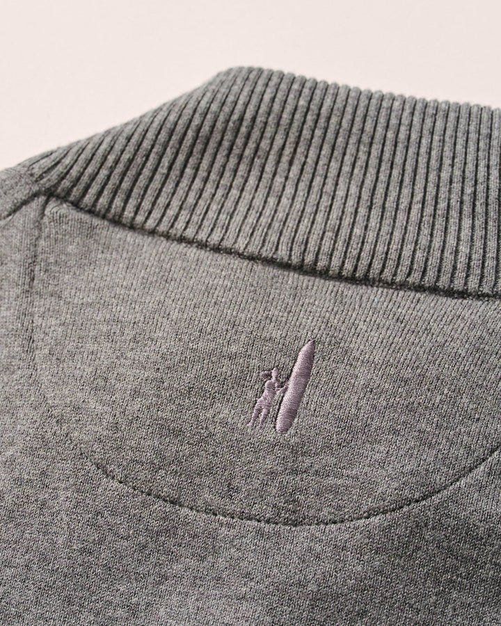 Johnnie-O Desmond 1/4 Zip Pullover: Charcoal
