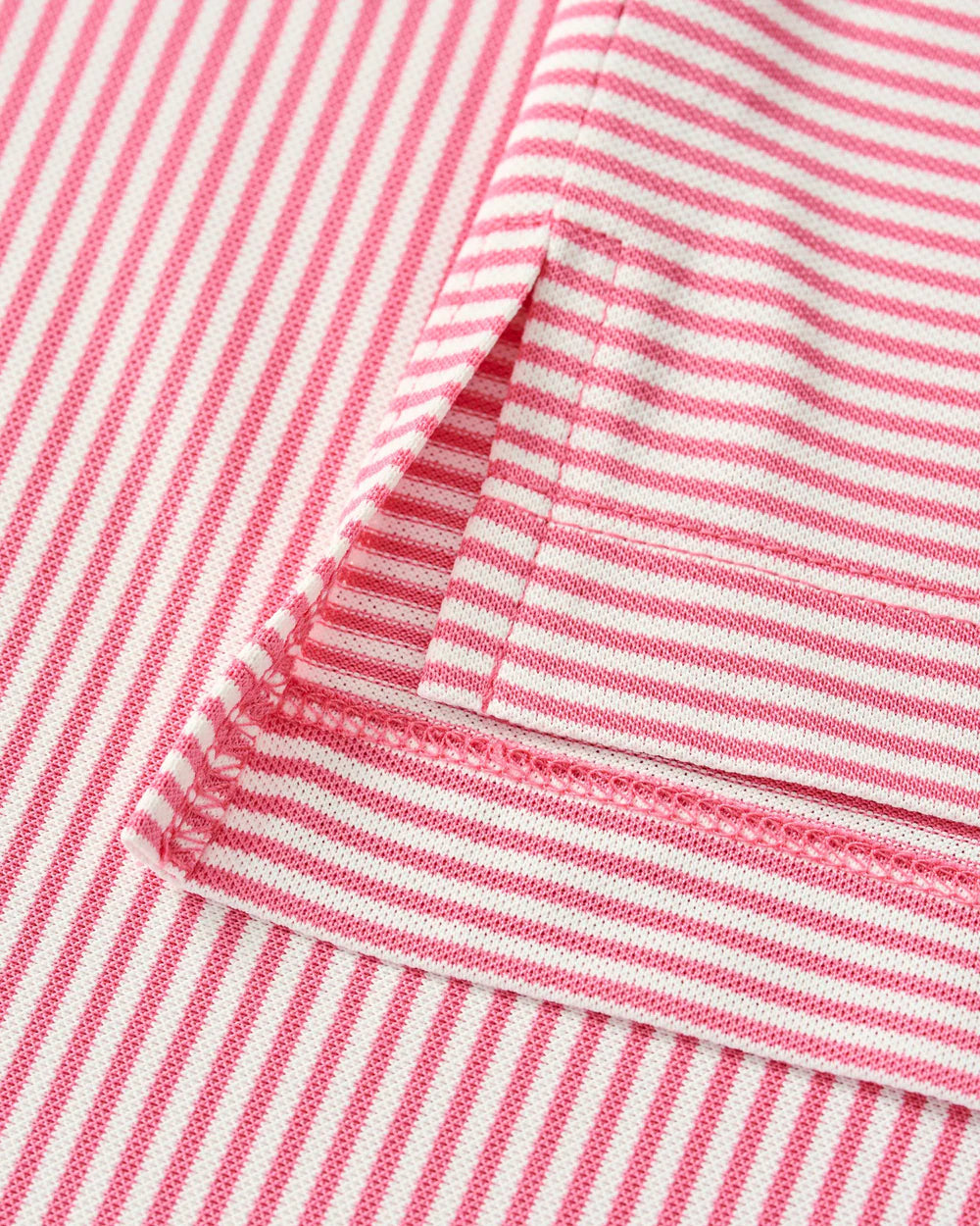 Johnnie-O Performance Mesh Polo - Dru Stripe: Azalea