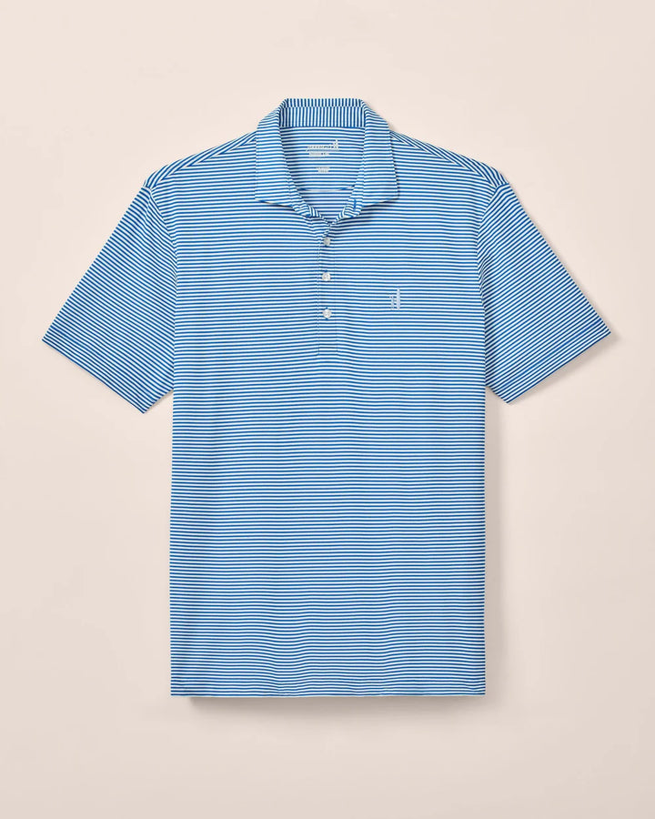 Johnnie-O Performance Mesh Polo - Dru Stripe: Palisades Blue