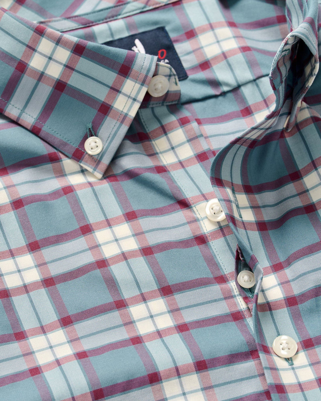 Johnnie-O Feldy Performance Button Down Shirt: Laguna Blue