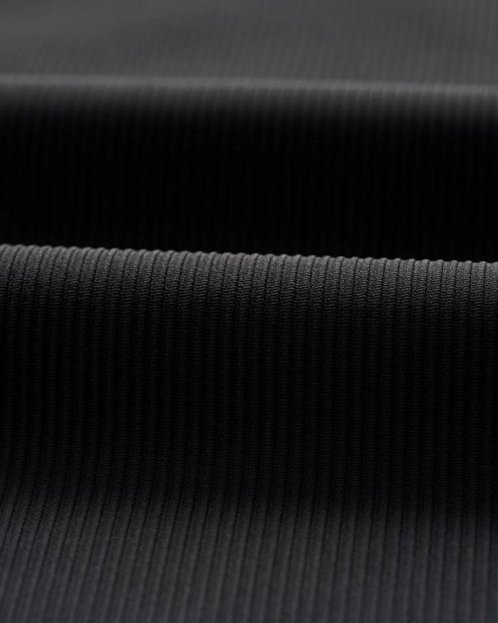 Johnnie-O Hoppin Ribbed Knit Performance Hoodie: Black