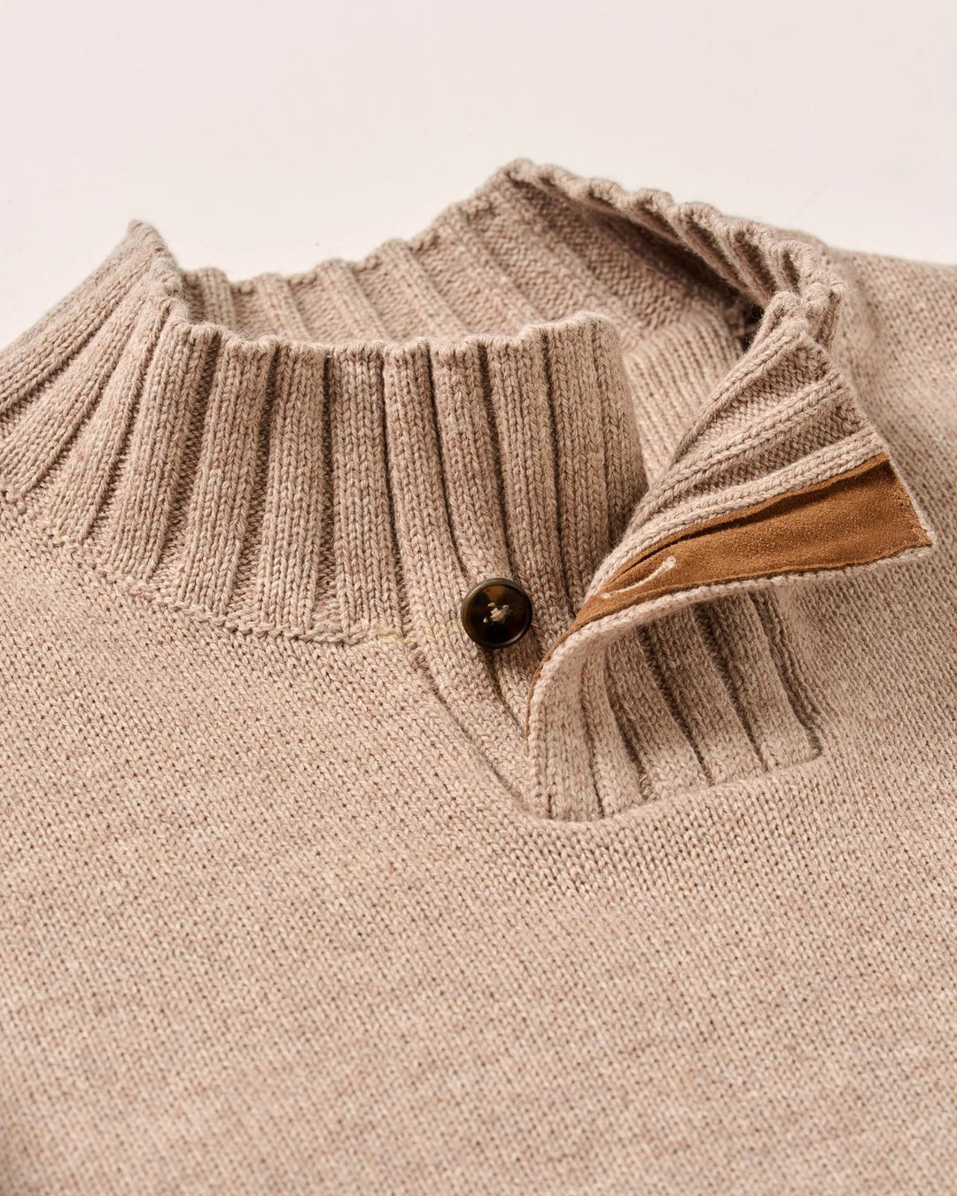 Johnnie-O Innis Top Shelf Cashmere Blend Mockneck Sweater: Camel
