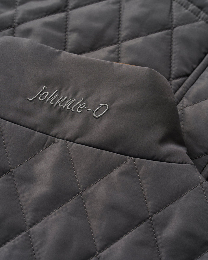 Johnnie-O Juno Quilted Snap Jacket: Dark Gray