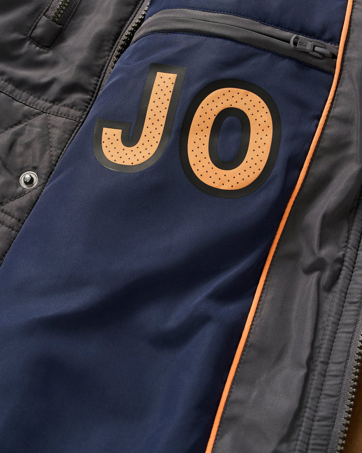 Johnnie-O Juno Quilted Snap Jacket: Dark Gray