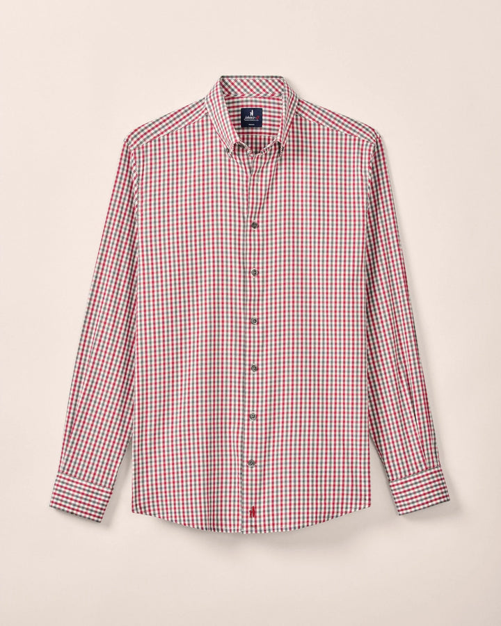 Johnnie-O Kirtland Performance Button Down Shirt: Malibu Red