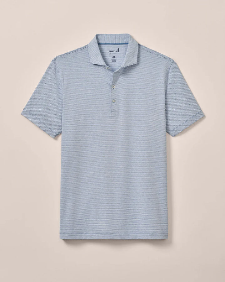 Johnnie-O Performance Jersey Polo - Lyndonn Stripe: Tide