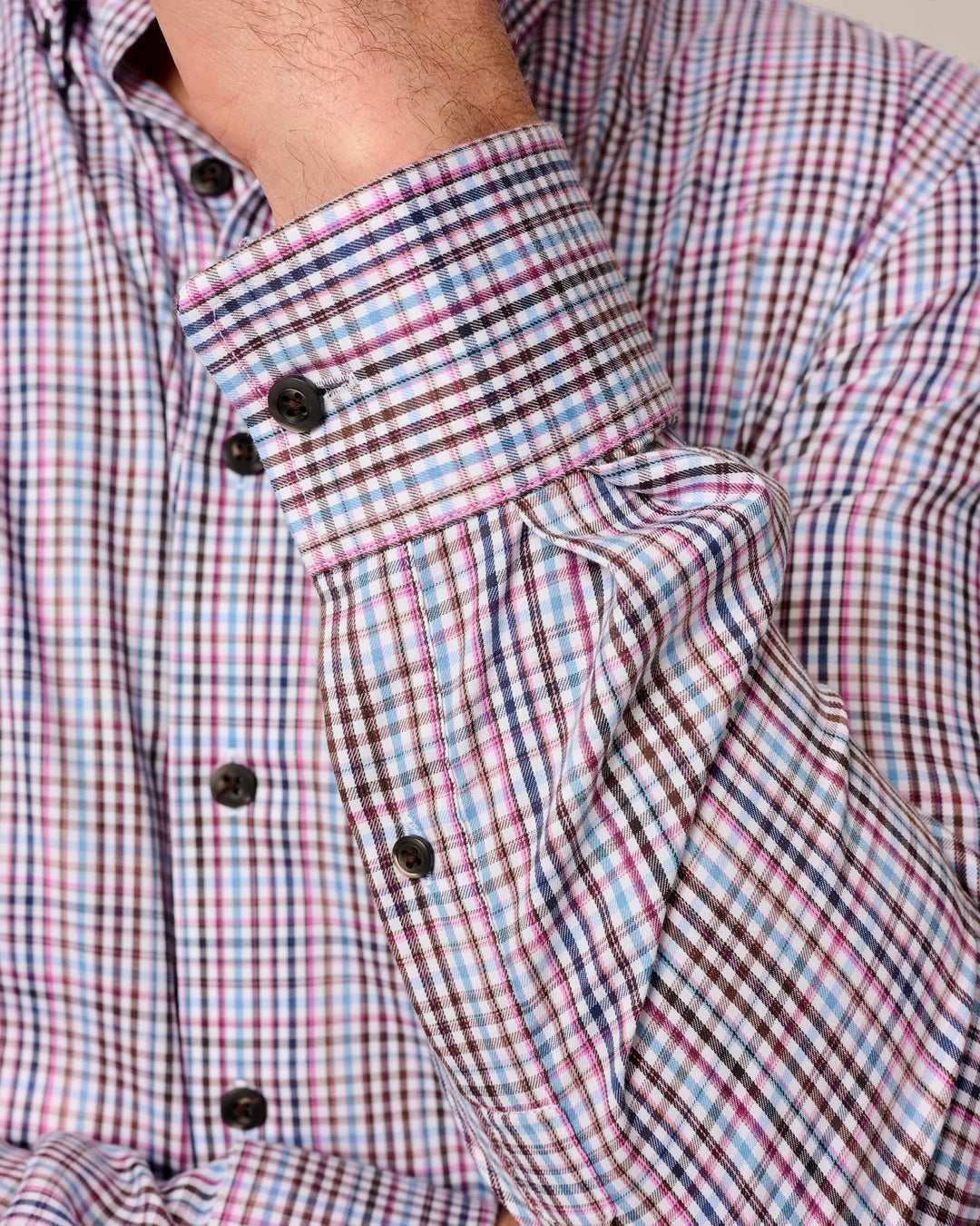 Johnnie-O Adelson Performance Button Down Shirt: Coffee