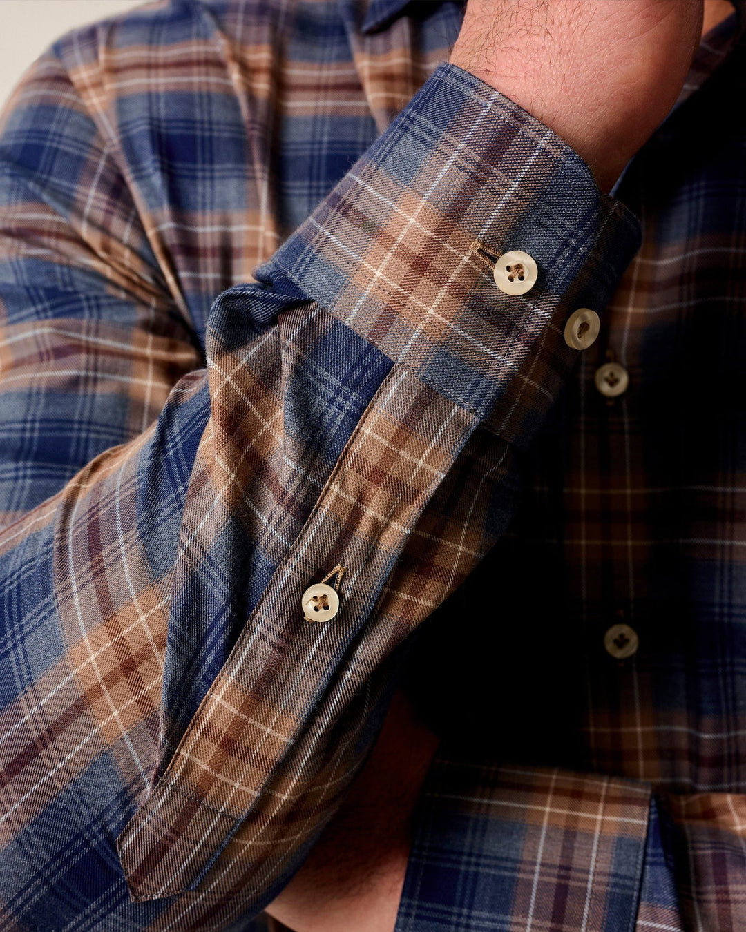 Johnnie-O Angelos Long Sleeve Sport Shirt: Hazelnut