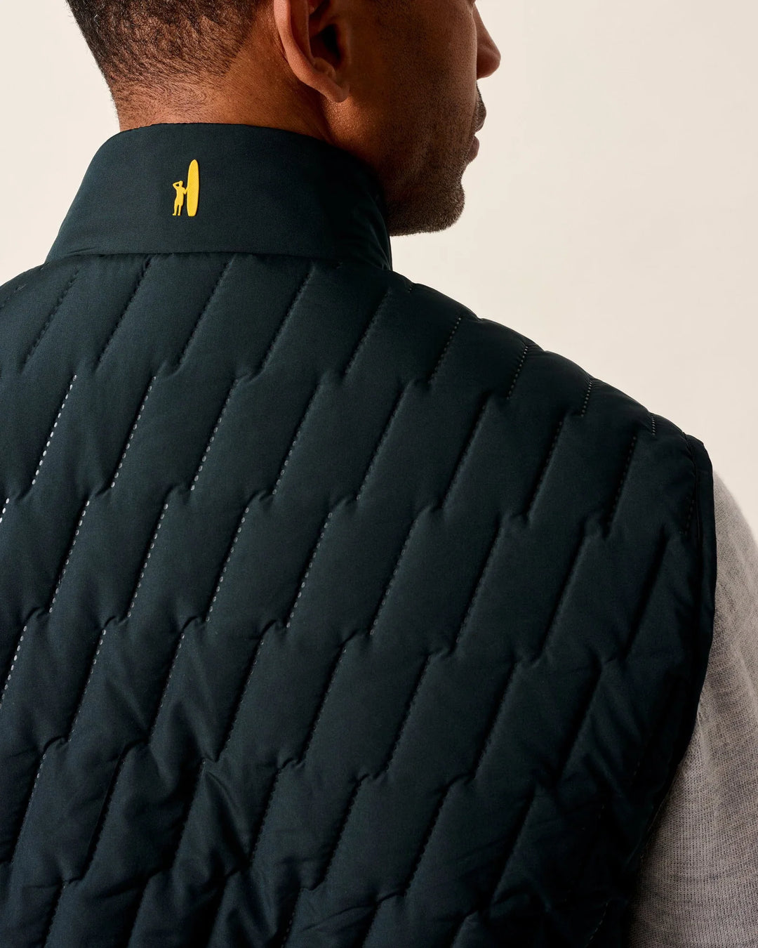 Johnnie-O Belfry Quilted Puffer Vest: Black