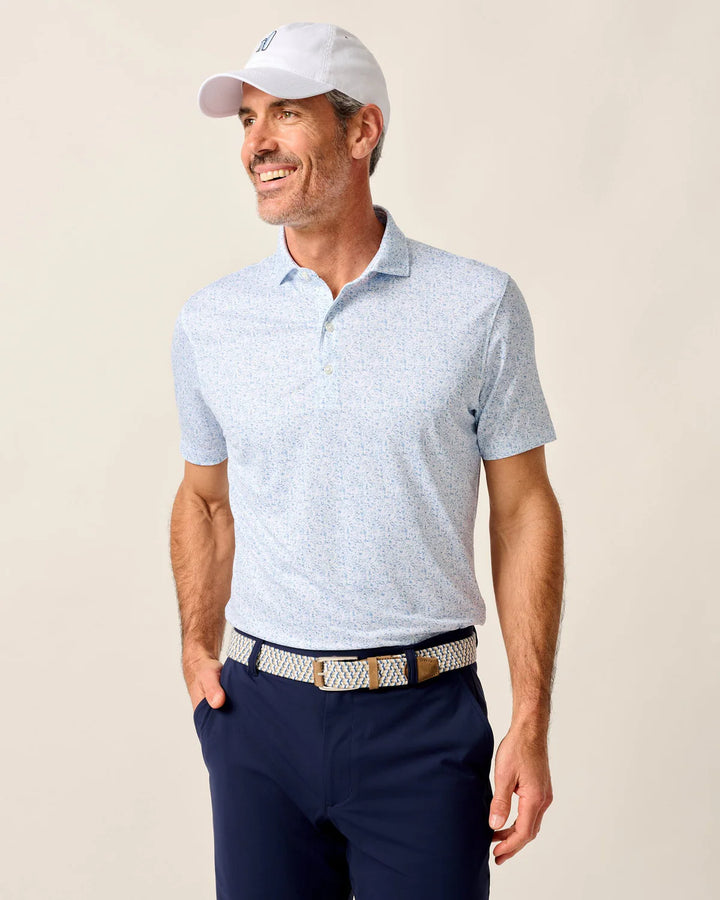 Johnnie-O Performance Boggins Polo: Palisades Blue