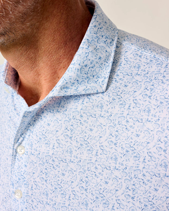 Johnnie-O Performance Boggins Polo: Palisades Blue