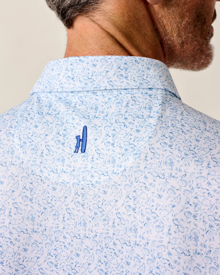 Johnnie-O Performance Boggins Polo: Palisades Blue
