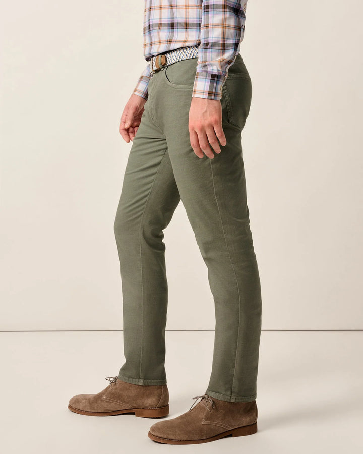 Johnnie-O Carmel Sateen 5-Pocket Pants: Agave Green