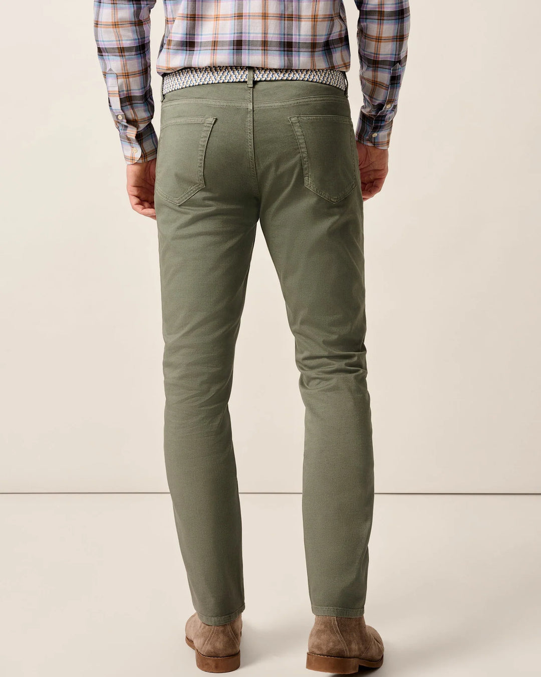 Johnnie-O Carmel Sateen 5-Pocket Pants: Agave Green