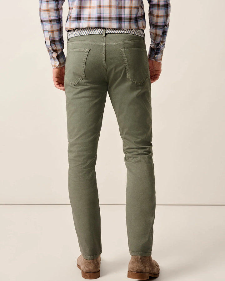 Johnnie-O Carmel Sateen 5-Pocket Pants: Agave Green