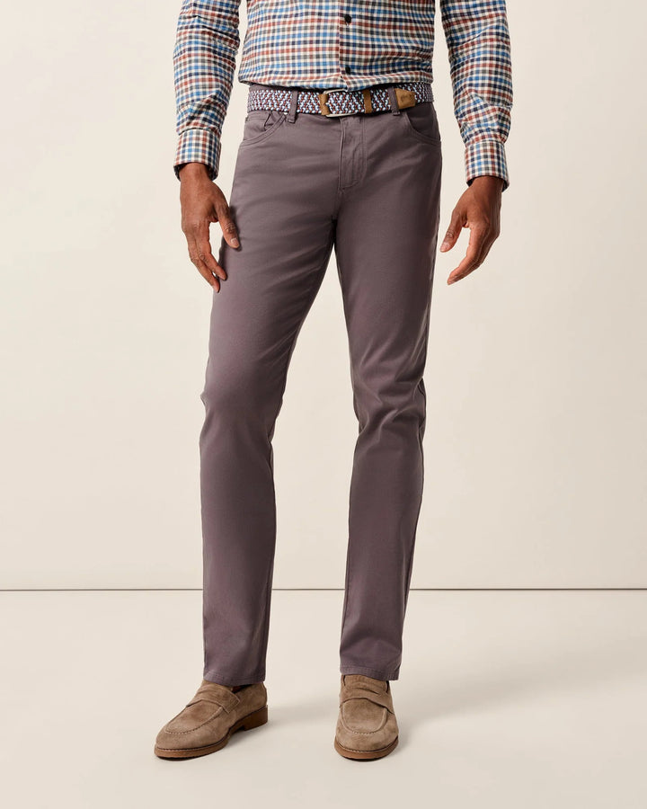 Johnnie-O Carmel Sateen 5-Pocket Pants: Pewter