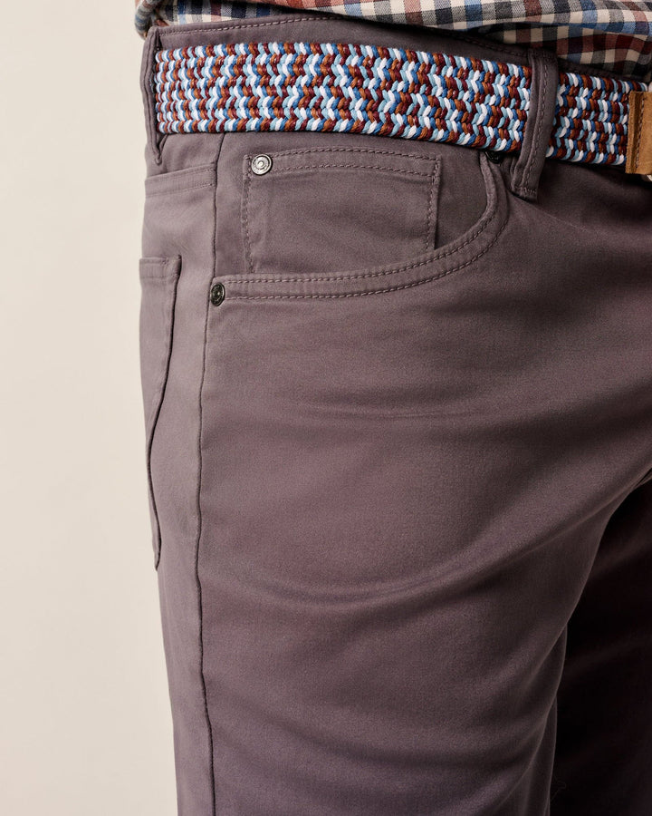 Johnnie-O Carmel Sateen 5-Pocket Pants: Pewter