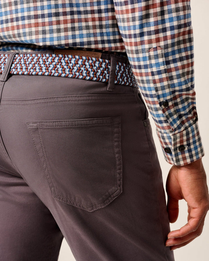 Johnnie-O Carmel Sateen 5-Pocket Pants: Pewter