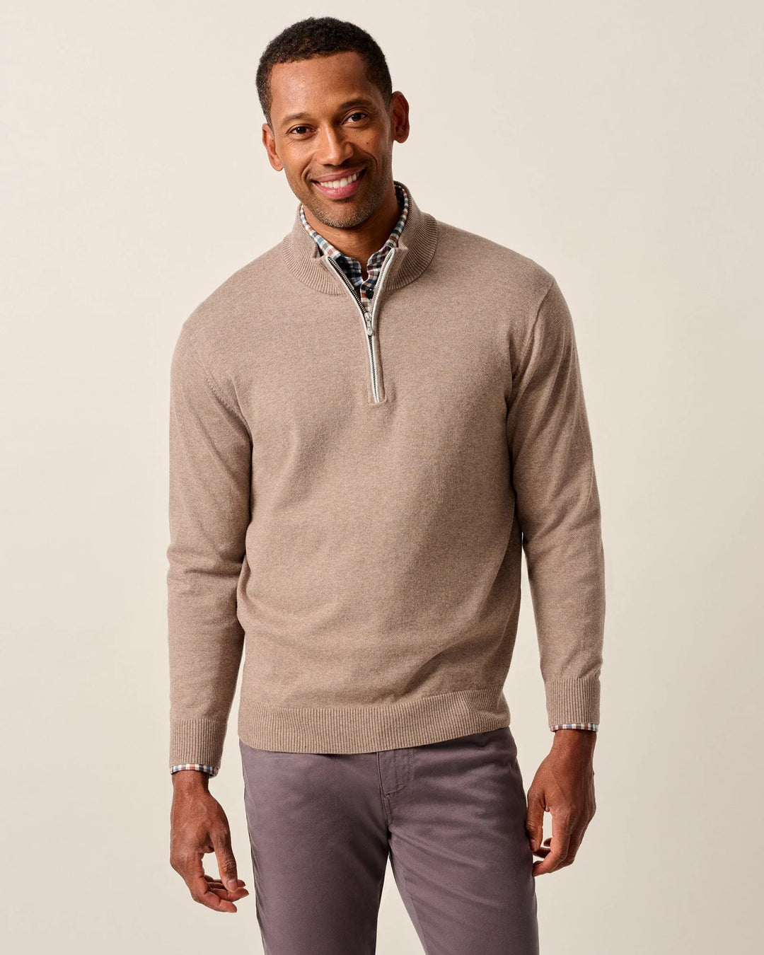 Johnnie-O Desmond 1/4 Zip Pullover: Alpaca