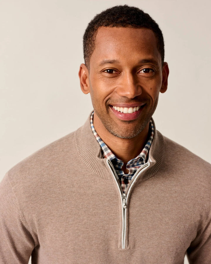 Johnnie-O Desmond 1/4 Zip Pullover: Alpaca